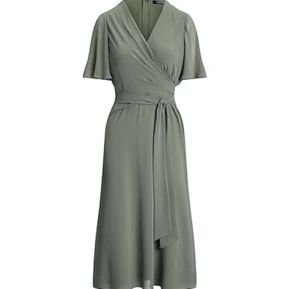 Ralph Lauren Sage Midi Wrap Dress
